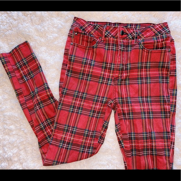 Red plaid two piece set - Picture 4 of 6